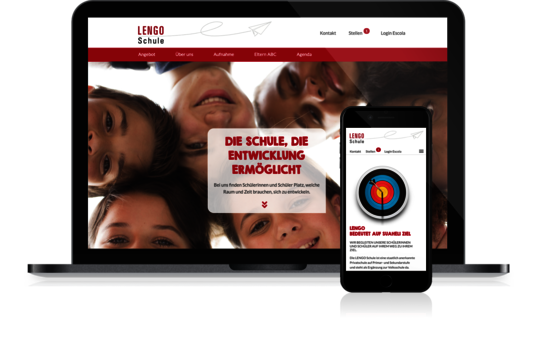 Webdesign der Schulhomepage LENGO